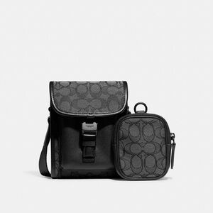 COACH® Charter North/South Crossbody Bag With Hybrid Pouch In Signature Jacquard